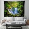 BELECO Jungle Forest Waterfall Tapestry 70x47 Inch Tropical Rainforest Scenery Tapestry Cascade Green Trees Nature Landscape Tapestry Wall Mural Home Decor Wall Art for Living Room Bedroom Dorm view 3