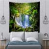 BELECO Jungle Forest Waterfall Tapestry 70x47 Inch Tropical Rainforest Scenery Tapestry Cascade Green Trees Nature Landscape Tapestry Wall Mural Home Decor Wall Art for Living Room Bedroom Dorm view 4