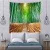 BELECO Bamboo Forest Tapestry Wall Hanging 118x96 Inch Walking Path Nature Park Tapestry Bamboo Trees Spring Scenery Tapestry Wall Decor for Wall Mural Home Bedroom Living Room Dorm Decorations view 4