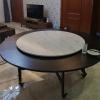 360 Wood Serving Tray, 20"/24"/28" Rotating Round Lazy Susan Dining Table Tray, Wooden Swivel Serving Display Rotating Plate, Hotel Tabletop Service Plate,Large Wooden Turntable Lazy view 2