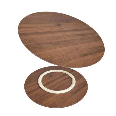 Large Wooden Turntable Lazy Susan, Wooden Lazy Susan Serving Tray, 24in 28in 32in Dining Table Organizer Tray, Rotating Serving Tray Round Dining Table, Kitchen Swivel Plate, Hotel Tabletop Service Pl