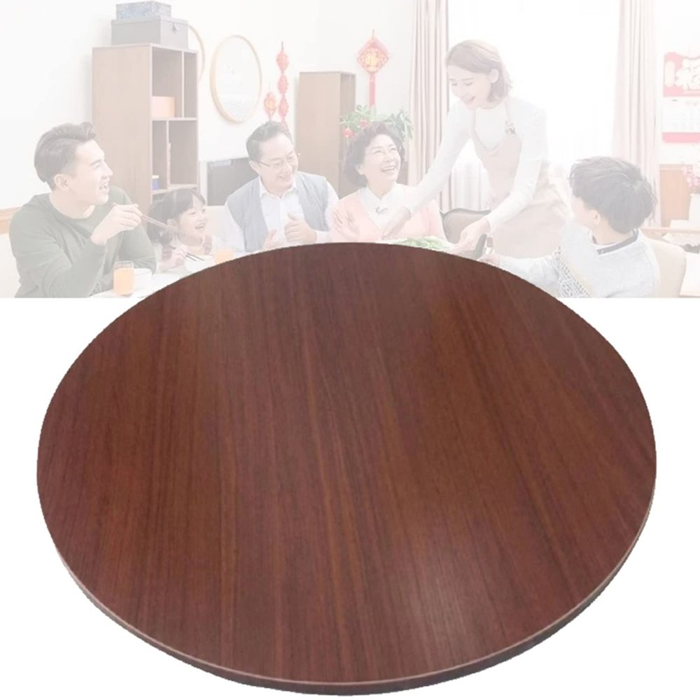 Lazy Susan Turntable 360 Wood Serving Tray, 32in 36in Wood Dining Table Turntable Round Rotating Serving Plate, Dining Table Centerpieces Tabletop Organizer, Swivel Furniture,Large Wooden Turntable