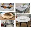 Lazy Susan Turntable 360 Wood Serving Tray, 32in 36in Wood Dining Table Turntable Round Rotating Serving Plate, Dining Table Centerpieces Tabletop Organizer, Swivel Furniture,Large Wooden Turntable view 2