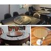 Lazy Susan Turntable 360 Wood Serving Tray, 32in 36in Wood Dining Table Turntable Round Rotating Serving Plate, Dining Table Centerpieces Tabletop Organizer, Swivel Furniture,Large Wooden Turntable view 3
