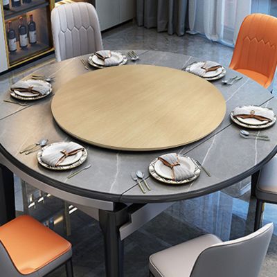 Large Wooden Turntable Lazy Susan, Wood Dining Table Turntable, Dining Table Top Serving Plate, Rotating Serving Board, Tabletop Serving Tray, Home Dining Turntable, Smooth Rotation, With Silent Beari