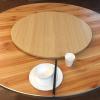 Large Wooden Turntable Lazy Susan, Wood Dining Table Turntable, Dining Table Top Serving Plate, Rotating Serving Board, Tabletop Serving Tray, Home Dining Turntable, Smooth Rotation, With Silent Beari view 3