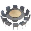 Large Wooden Turntable Lazy Susan, Lazy Susan Turntable 28in/32in Wooden Swivel Serving Display, Round Rotating Serving Plate, Dining Table Top Serving Plate, 360 Wood Serving Tray, Swivel Furniture view 1