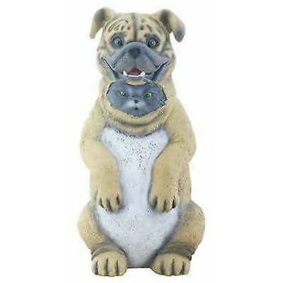 1 Pcs Of Cream and Grey Cat as Dog Dupers Themed Decorative Figurine Statue