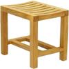 GOODBZ Bathroom stools Shower Bench Wood 2 Tiers Bathroom Stools Foot Rest Shaving Stool with Non-Slip Feet +Storage Shelf, Organizer for Shampoo, Towels Shoes Bathroom Stools (Size : 42x view 1