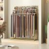 LXBAMKEA Men's Belt Display Stand, Tie Racks, Hanging Hook Commercial Shelves, Clothing Store Boutiques Retail Storage Holder, Multifunctional Handbag Scarf Umbrella Organizer (Color : Gold, Size : view 2