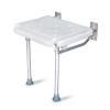 Folding Non-Slip Bath Chair, Shower Stool, Flip-in, Screw-in Bathtub Seat, Wall-Mounted Bathroom Chair and Stool Aid Stool Qf Shop (Color : White) view 1