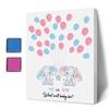 UBLURO Elephant Theme Fingerprint Guestbook, Baby Shower Guest Book Fingerprint Tree Canvas- Boy or Girl Gender Reveal Supplies, Decorations,Personalized Alternative Guest Book view 1