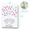 UBLURO Elephant Theme Fingerprint Guestbook, Baby Shower Guest Book Fingerprint Tree Canvas- Boy or Girl Gender Reveal Supplies, Decorations,Personalized Alternative Guest Book view 2
