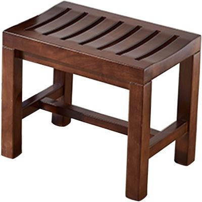 GOODBZ Bathroom stools Shower Chair Bathroom Stools with Non-Slip Feets, Shower Stools Wooden Stool Works in Living Room/Bedroom/Garden Leisure Small Seat (Size : 42x28x48cm)