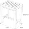 GOODBZ Bathroom stools Shower Chair Bathroom Stools with Non-Slip Feets, Shower Stools Wooden Stool Works in Living Room/Bedroom/Garden Leisure Small Seat (Size : 42x28x48cm) view 2
