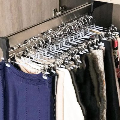 Closet Organizer Rack For Pants And Coat - Adjustable Clothing Organizer Holder, 30-60cm Closet Rod Holder, Expandable Closet Hanger Rail, Metal Frame Wardrobe Hanger, Sliding Closet Rod ( Size : 450M