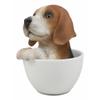 1 Pcs Of Adorable Teacup Dog Statue 5.5" H view 4
