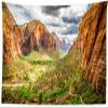 BELECO Zion National Park Tapestry Wall Hanging 92x70 Inch Utah Red Cliffs Rock Trees Landscape Tapestry Wild West American Nature Scenery Tapestry Wall Hanging Decorations Bedroom Living Room view 1