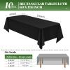 10 Pack Black Table Clothes for 8 Foot Rectangle Tables 60 x 126 Inch Black Tablecloth 8ft Tablecloths Linen Polyester Fabric Washable Table Cloth Rectangle Cover for Parties Wedding Banquet view 2