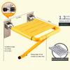 Bathroom Stool,Wall Mounted Shower Seat with Stainless Steel Legs,Folding Nylon Bathroom Bench Shower Stool,for Elderly Disabled and Pregnant,Max Load 200Kg,with Luminous Circle,Wh view 2