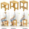 GOODBZ Bathroom stools Shower Bench Wood 2 Tiers Bathroom Stools Foot Rest Shaving Stool with Non-Slip Feet +Storage Shelf, Organizer for Shampoo, Towels Shoes Bathroom Stools (Size : 42x view 2