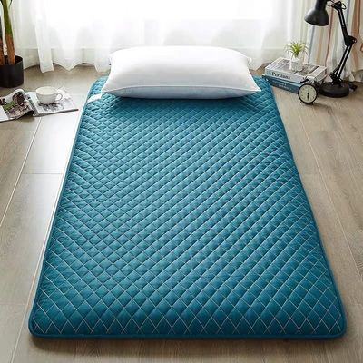 XHHBS Traditionnel Japanese Tatami Floor Mattress Full Size Mat Sleeping Pad Folding Roll Up Guest Mattress cot Portable Dormitory Travel Camping Padad (Color : Peacock Blue, Size : Queen)