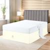 Premium King Size Bedskirt 800TC 100% Egyptian Cotton Ivory Bed Skirt King Size 12" Drop Length, Tailored Fit, Elegant Pleated Style - Ivory view 1