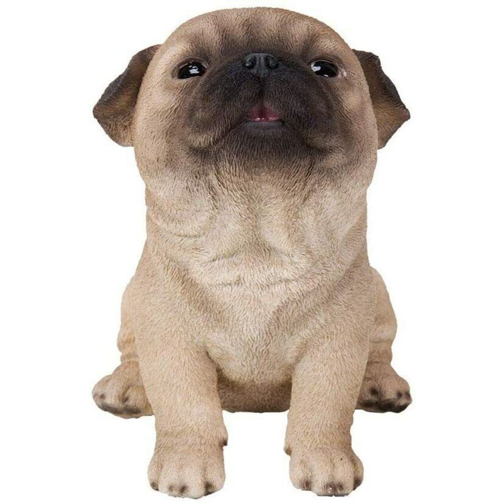 1 Pcs Of 5.5" H Realistic Animal Sitting Puppy Collectible Home Decor Figurine