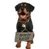 1 Pcs Of Guest Welcome Realistic Dog With Jingle Collar Sign Decor Statue 13" H view 1