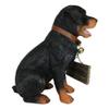 1 Pcs Of Guest Welcome Realistic Dog With Jingle Collar Sign Decor Statue 13" H view 4