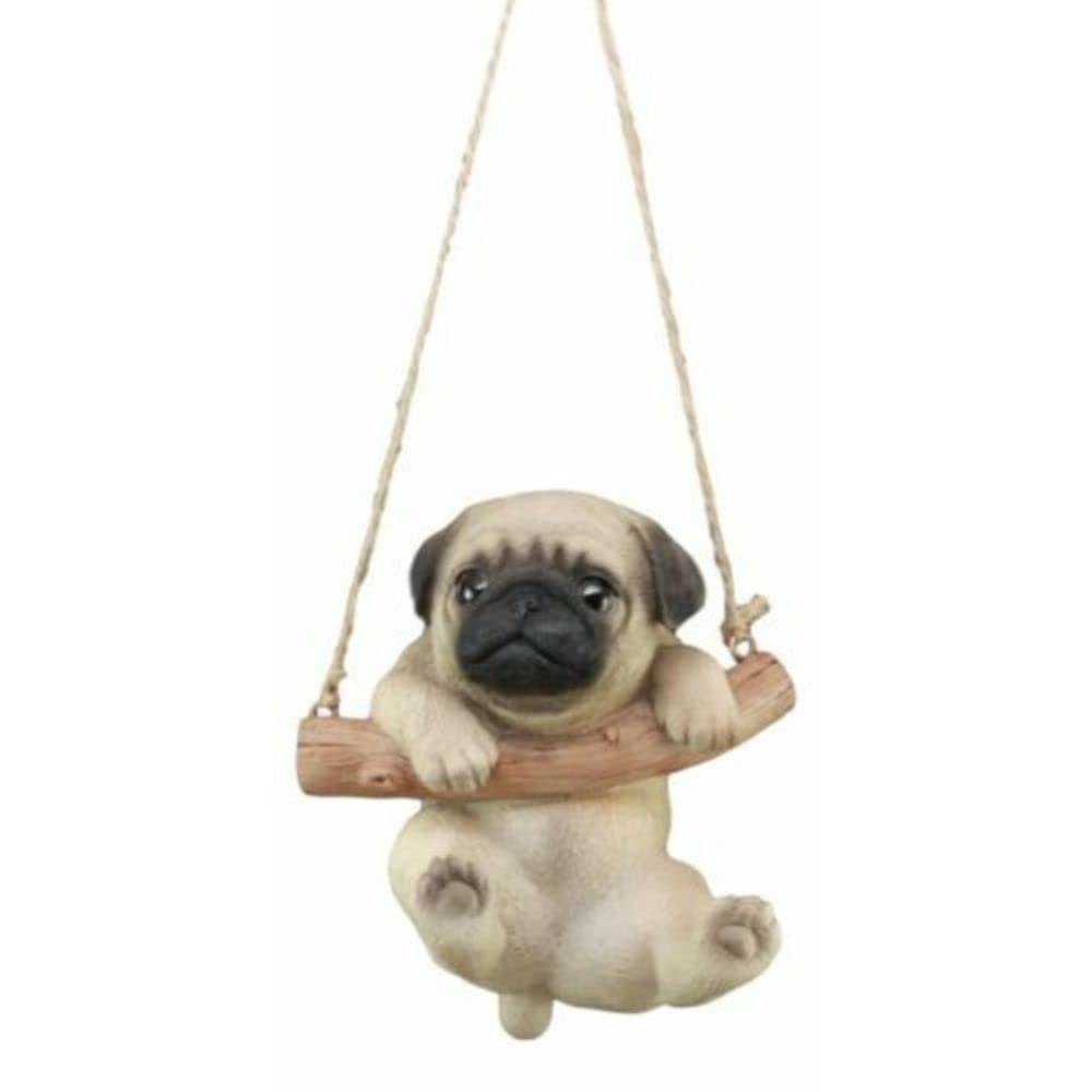 1 Pcs Of Cute Lifelike Teacup Puppy Macrame Branch Hanger 5.5" Tall With Jute Strings