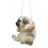 1 Pcs Of Cute Lifelike Teacup Puppy Macrame Branch Hanger 5.5" Tall With Jute Strings view 3
