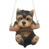 1 Pcs Of Realistic Teacup Puppy Dog Macrame Branch Hanger Statue 5.5" H view 1