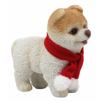 1 Pcs Of Red Scarf The World's Cutest Dog Statue Pet Pal Dogs Collectible