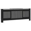 loibinfen Black Radiator Cover MDF Heating Radiator Cabinet Living Room Furniture Decor, 80.7"x8.1"x32.1", Vertical Design view 2