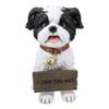 1 Pcs Of Dog Statue With Jingle Collar Welcome Greeting Sign 11.25"Tall view 2