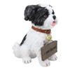 1 Pcs Of Dog Statue With Jingle Collar Welcome Greeting Sign 11.25"Tall view 3