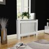 loibinfen White Radiator Cover MDF Heating Radiator Cabinet Living Room Furniture Decor, 44.1"x7.5"x32.1", Vertical Design view 1