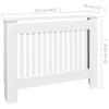 loibinfen White Radiator Cover MDF Heating Radiator Cabinet Living Room Furniture Decor, 44.1"x7.5"x32.1", Vertical Design view 4