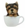 1 Pcs Of Realistic Adorable Dog in Teacup Statue 6" H Pet Pal view 1
