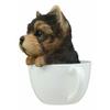 1 Pcs Of Realistic Adorable Dog in Teacup Statue 6" H Pet Pal view 2
