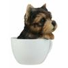 1 Pcs Of Realistic Adorable Dog in Teacup Statue 6" H Pet Pal view 3