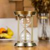 Hourglass Sandglass Clock,Hourglass Sand Timer, Self-loading Sand Determines The Hourglass Time Brass Tone Metal 360 Rotating Large Antique Sand Clock Creative Toy (Size : 10.5 * 17cm) view 1