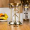 Hourglass Sandglass Clock,Hourglass Sand Timer, Self-loading Sand Determines The Hourglass Time Brass Tone Metal 360 Rotating Large Antique Sand Clock Creative Toy (Size : 10.5 * 17cm) view 2