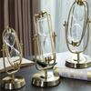 Hourglass Sandglass Clock,Hourglass Sand Timer, Self-loading Sand Determines The Hourglass Time Brass Tone Metal 360 Rotating Large Antique Sand Clock Creative Toy (Size : 10.5 * 17cm) view 4