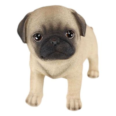 1 Pcs Of Realistic Adorable Fawn Puppy Dog Figurine 5" L