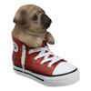 1 Pcs Of Lifelike Fawn Puppy Dog In Sneaker Chucks Shoe Statue view 2
