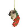 1 Pcs of Teacup Puppy Dog in Red Holly Sock Christmas Tree Small Hanging Ornament view 3