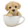 1 Pcs Of Realistic Adorable Puppy Teacup Statue 5.5" Tall Pet Pal view 1