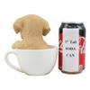 1 Pcs Of Realistic Adorable Puppy Teacup Statue 5.5" Tall Pet Pal view 4